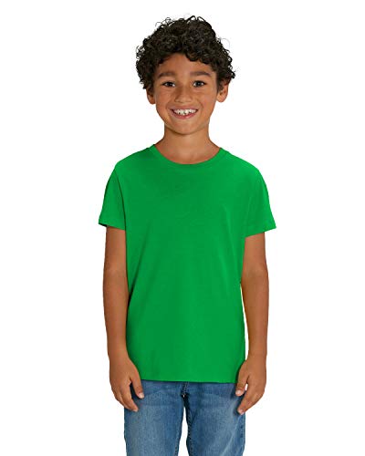 Hilltop Camiseta para Niños. Hecho con 100% Algodón Orgánico para Niños y Niñas. Perfecto para imprimir. (p. ej.: con láminas textiles), Size:98/104, Colour:Fresh Green