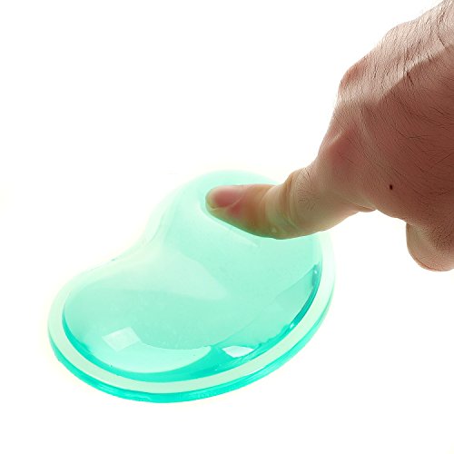 HIMRY® Reposamuñecas ergonómico del Gel Cristales, Transparente Gel Resto de muñeca en Forma de corazón, Suave Flexible Reposamuñecas Multiusos, Almohadilla de muñeca Gel, Verde, KXC5112 Green