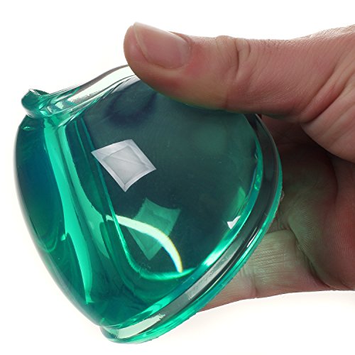 HIMRY® Reposamuñecas ergonómico del Gel Cristales, Transparente Gel Resto de muñeca en Forma de corazón, Suave Flexible Reposamuñecas Multiusos, Almohadilla de muñeca Gel, Verde, KXC5112 Green