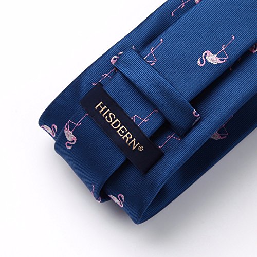 HISDERN Red-Crowned Crane Wedding Party Tie Panuelo corbata de los hombres y juego de bolsillo cuadrado