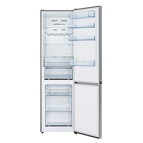 Hisense RB438N4EC3 - Frigorífico Combi No Frost, Acabado Inox, Capacidad Neta 334 L, 2 Metros de Alto, Compresor Inverter, Cajón 0º, Botellero cromado, Silencioso 38 dB