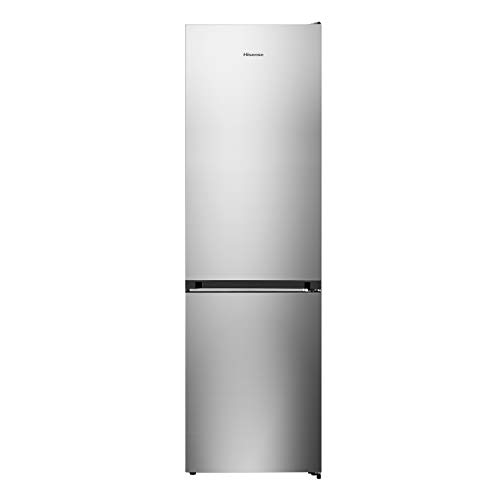 Hisense RB438N4EC3 - Frigorífico Combi No Frost, Acabado Inox, Capacidad Neta 334 L, 2 Metros de Alto, Compresor Inverter, Cajón 0º, Botellero cromado, Silencioso 38 dB