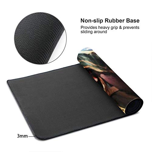 HJJL Alfombrilla de ratón Extra Large Mouse Pad -Ainz Ooal Gown Overlord Wiki Desk Mousepad - 15.8x29.5in (3mm Thick)- XL Protective Keyboard Desk Mouse Mat for Computer/Laptop