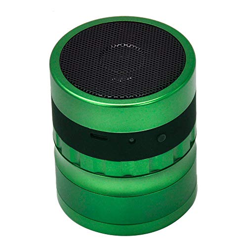 HKYMBM Bluetooth Grinder, 2,4 Pulgadas De Diámetro De 4 Piezas Bluetooth Audio Amoladora De La Hierba,Verde