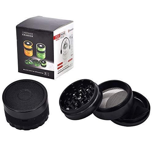 HKYMBM Bluetooth Grinder, 2,4 Pulgadas De Diámetro De 4 Piezas Bluetooth Audio Amoladora De La Hierba,Verde