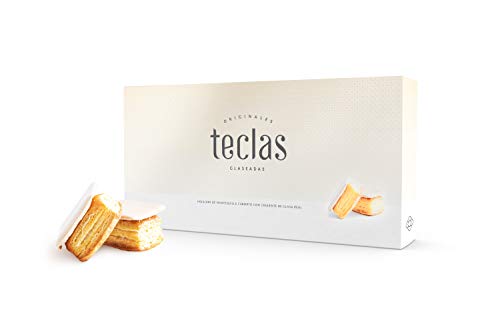 Hojaldre de Mantequilla cubierto Con Crujiente de Azúcar - Teclas - Nazaré Hojaldrería - 8 Unidades 140 gr.