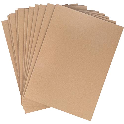 Hojas Carton Kraft (Pack de 25) - A4 Carton Peso Medio 3mm de Grosor Carton Marrón para para Manualidades y Arte Álbumes de Recortes, Respaldo para Blocs de Notas, Fotos, Impresiones y Bricolaje