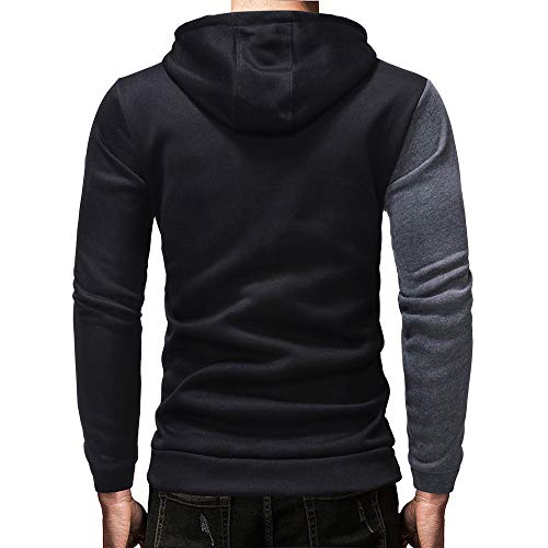 Hombres Sudadera con Capucha Casual Tops Deporte Blusa Manga Larga De Patchwork Blanca Beisbol Divertidas Camuflaje Calavera Camisas Otoño riou