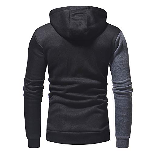 Hombres Sudadera con Capucha Casual Tops Deporte Blusa Manga Larga De Patchwork Blanca Beisbol Divertidas Camuflaje Calavera Camisas Otoño riou