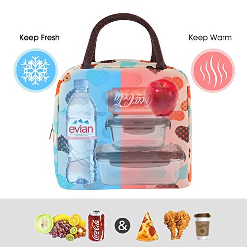 HOMESPON Bolsa Isotérmica de Almuerzo Lunch Bag Bolsa Térmica Porta Alimentos Tela Impermeable Plegable Bolso de Picnic para Mujeres, Adultos, Estudiantes y Niños