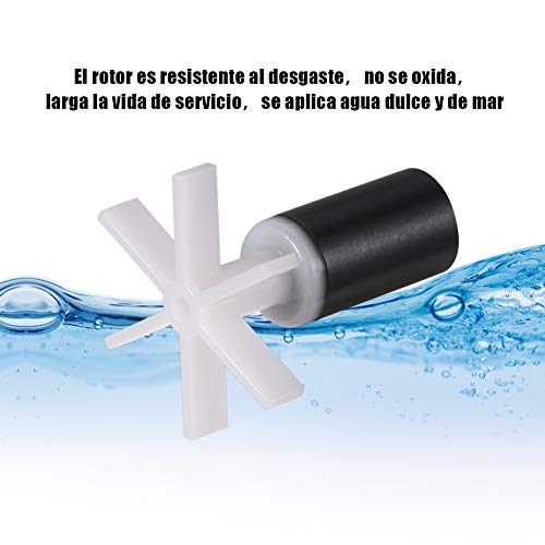 Homvik Bomba de Agua con LED Luces Bomba Sumergible para Acuario Estanque Pecera Fuente Circulación de Agua Dulce y Marino con 2 Boquillas 8W 600L/H 1.2m de Altura