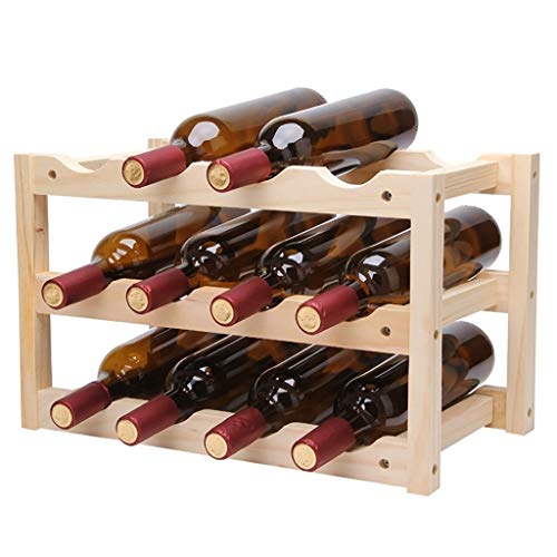 HONG-YANG Botella de Vino Rack Restaurante Wine Rack Menage Salón Decoración de Madera Maciza Wine Rack Wine Rack Artículos cotidianos