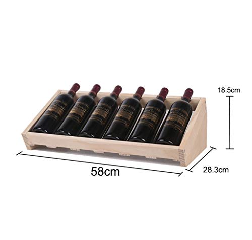 HONG-YANG Rack de Botellas de Vino, Rack de Restaurante, Decoración de Sala de Supervivencia de Menage, Rack de Vino Cuadrado de Madera, Rack de Vino Artículos cotidianos