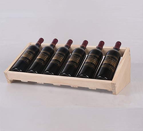 HONG-YANG Rack de Botellas de Vino, Rack de Restaurante, Decoración de Sala de Supervivencia de Menage, Rack de Vino Cuadrado de Madera, Rack de Vino Artículos cotidianos