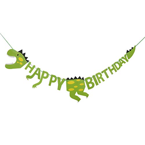 HONGXIN-SHOP Pancarta de Feliz Cumpleaños de Dinosaurio Happy Birthday Banner para Niños Niño Feliz Cumpleaños Decoracion