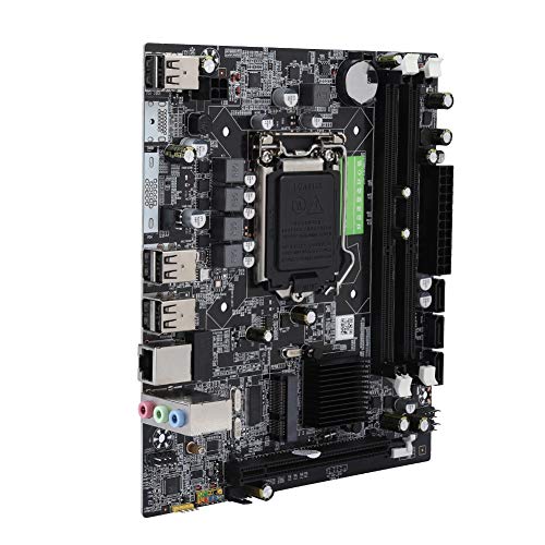 Hopcd Placa Base para computadora de Escritorio, 2 Ranuras para Tarjetas gráficas DDR3/LGA 1156/SATA/PCI-E X16 Compatibilidad con Placa de Base de Escritorio para Chip de Audio Intel P55/P57/PM55