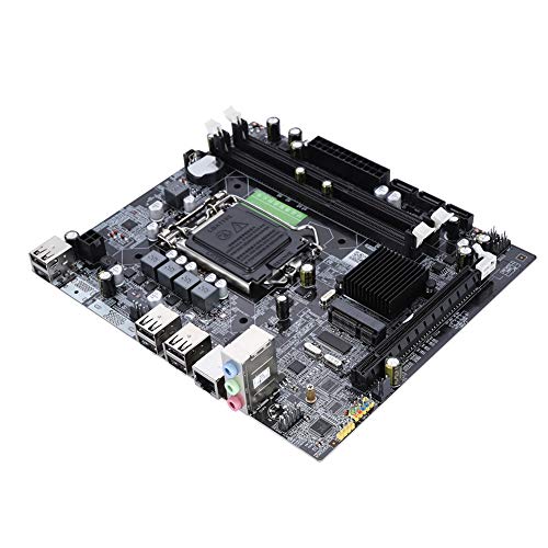 Hopcd Placa Base para computadora de Escritorio, 2 Ranuras para Tarjetas gráficas DDR3/LGA 1156/SATA/PCI-E X16 Compatibilidad con Placa de Base de Escritorio para Chip de Audio Intel P55/P57/PM55