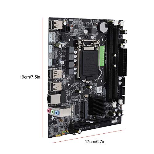 Hopcd Placa Base para computadora de Escritorio, 2 Ranuras para Tarjetas gráficas DDR3/LGA 1156/SATA/PCI-E X16 Compatibilidad con Placa de Base de Escritorio para Chip de Audio Intel P55/P57/PM55