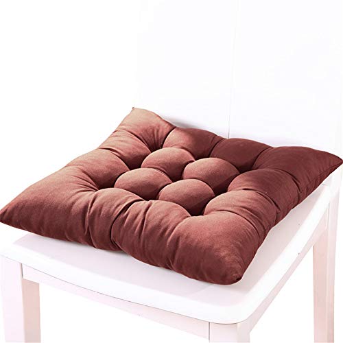 HotYou Cojines de Asiento, Cojines de Silla Cómodos para Interiores y Exteriores - Decoración de Muebles de jardín de Cojines de Silla,Café Rojo,40 * 40CM