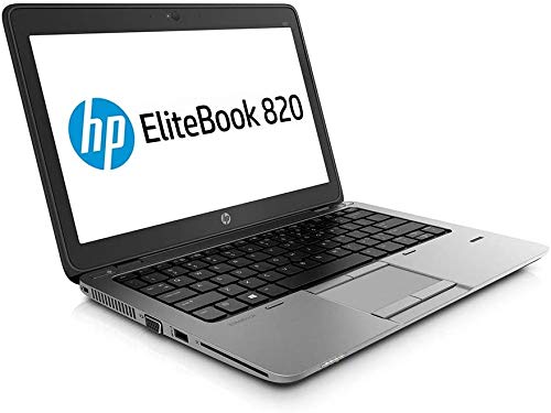 HP EliteBook 820 G2 - PC portátil - 12.5 '' - (Core i5-5200U / 2.20 GHz, 8GB RAM, SSD 128GB SSD, WiFi, Windows 10, Teclado QWERTY) Modelo Muy rápido (Reacondicionado)