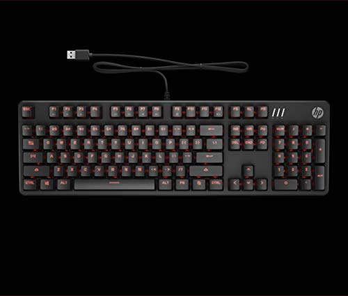 HP Pavilion 500 - Teclado para Gaming (retroiluminación LED, Anti-ghosting y N-Key Rollover, tecla de Modo Gaming) Negro