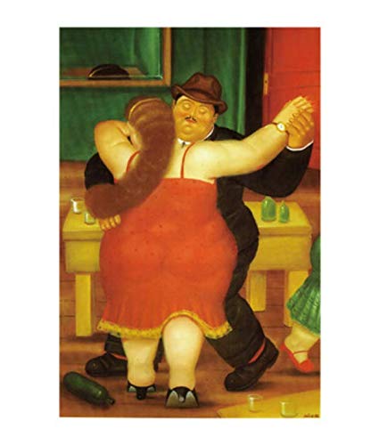 H/T Bailarina De Burlesque Abstracta De Fernando Botero, Pintura En Lienzo, Cartel Famoso, Decoración Mural Nórdica, Sin Marco (15,7 X 19,6 Pulgadas) R3986