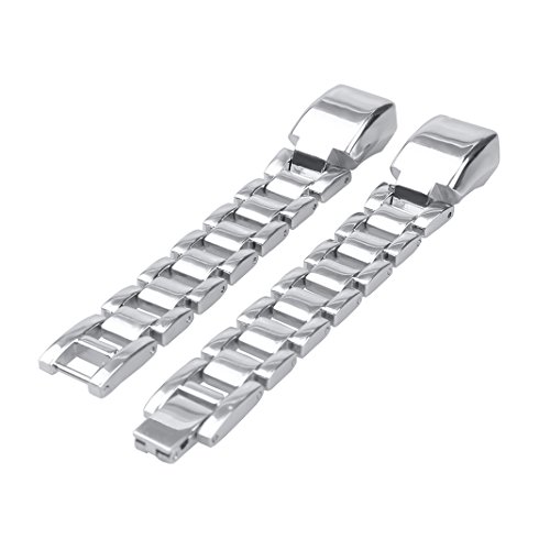 HuaForCity Bandas para Fitbit Alta/HR, Repuesto Metal Acero Inoxidable Correa de Pulsera Correa de Reloj Acces para Fitbit Alta/HR, Plata