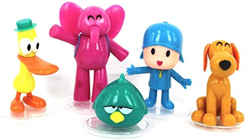 HYHSM Dibujos Animados Pocoyo Zinkia PVC Doll Figuras de acción Juguete para niños Regalo de cumpleaños 5 Piezas / Bolsa pequeña P Youyou Doll