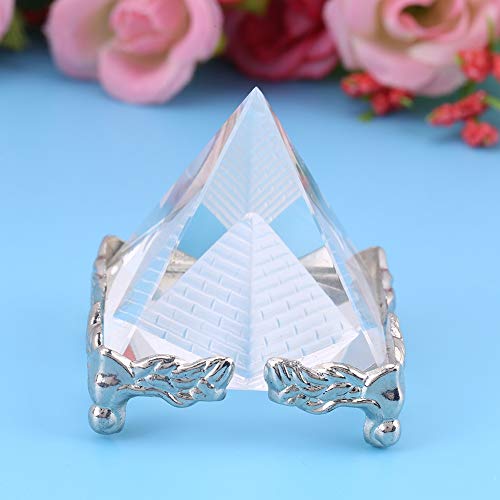 Hztyyier Pirámide de Cristal Pirámide de Talla de Cuarzo Generador de energía Reiki Chakra Piedra de Cristal curativa para la meditación Desarrollo del Yoga