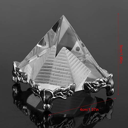 Hztyyier Pirámide de Cristal Pirámide de Talla de Cuarzo Generador de energía Reiki Chakra Piedra de Cristal curativa para la meditación Desarrollo del Yoga