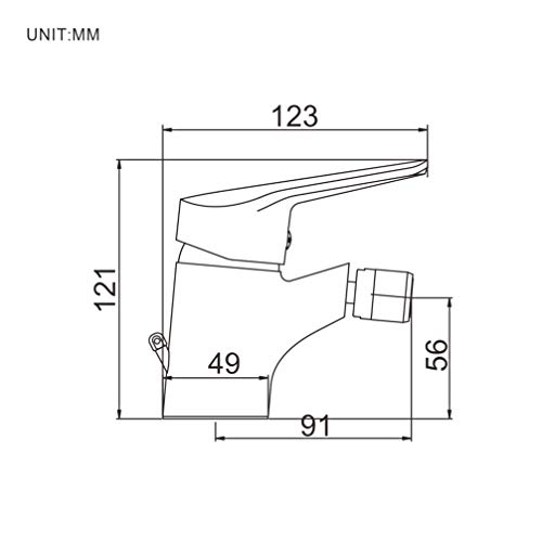 Ibergrif M15050 Roma, Bidé Baño Clásico, Mezclador Monomando para Lavabo, Cromo, Plata