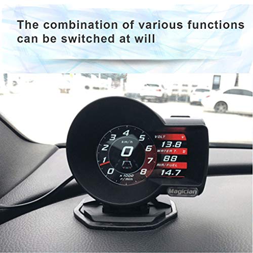 Idyandyan Herramienta de diagnóstico del vehículo Multifuncional Head-Up Coche OBD Digital velocímetro HUD Turbo Boost de Multifuncional presión del Metro del Exceso de Velocidad de Alarma