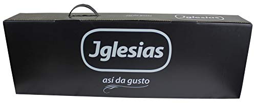 IGLESIAS - Paleta Cebo Ibérica 50% Raza Ibérica de 4,8 a 5kg + Jamonero de Regalo en Caja Negra de Regalo