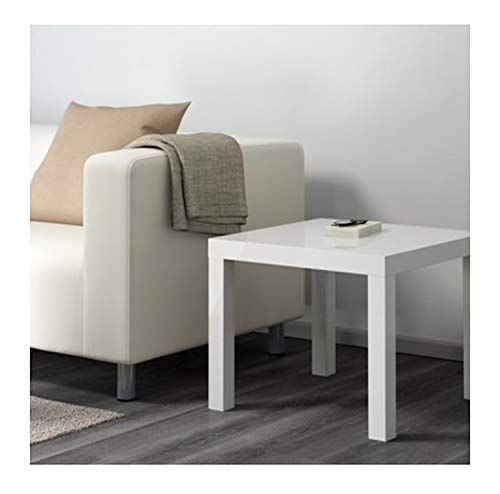 Ikea Mesa Auxiliar, Madera, Blanco, 55x55x45 cm