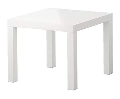 Ikea Mesa Auxiliar, Madera, Blanco, 55x55x45 cm