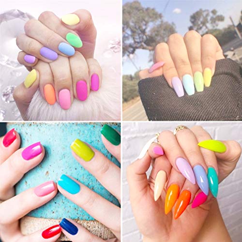 Inagla Esmaltes Semipermanentes de Pastel, 20 Colores de Esmaltes de Uñas en Gel UV LED para Manicura