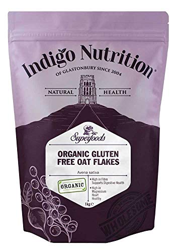 Indigo Herbs Copos de Avena sin Gluten Organico 1kg - Fino