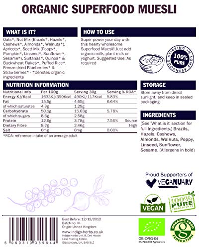 Indigo Herbs Muesli Orgánico 1kg