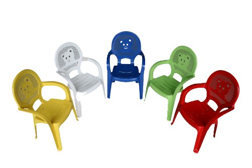 Inicio de plástico Jardín del oso de peluche Sillón de resol Mini Niños - Amarillo - Pack de 4