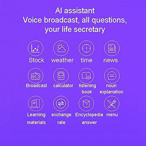 Intelligent Device Language Translator, Traductor De Dispositivos, AI Inteligente Dispositivo Traductor De La Lengua Con 2,4 Pulgadas De Alta Definición De Pantalla Táctil Soporta 75 Idiomas, 121 * 10