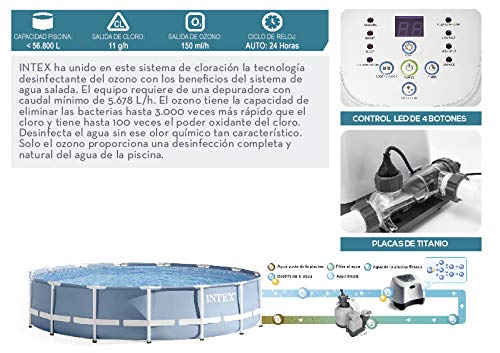 Intex 26666 Sistema Ozono y clorador salino ECO