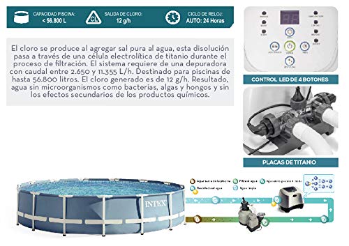 Intex 26670 Sistema cloración salina ECO 12 gramos/hora