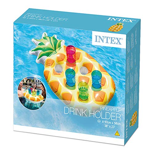 Intex 57505NP - Colchoneta Hinchable posavasos con forma de piña, Multicolor