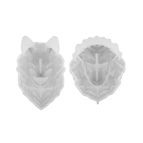 IPOTCH 2pcs Moldes de Lobo/León de Silicona Antiadherente Arte de Joyerías Regalos para Amigos/Familias