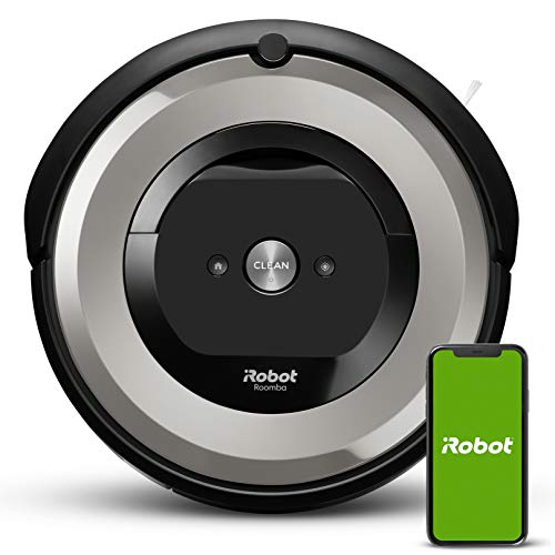 iRobot Roomba e5154 Wifi, Robot aspirador óptimo para mascotas, aspiración alta potencia, 2 cepillos goma, alfombras y suelos, Dirt Detect, sugerencias personalizadas, compatible con asistentes voz