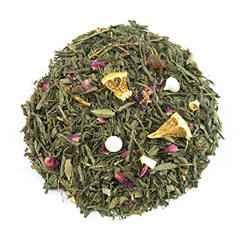 ISTAMBUL Gourmet 100gr.Té verde sencha, cardamomo verde, pasas, naranja, clavo, rosa, semillas de cardamomo, merengue, aroma.