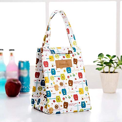 itemer bolsa de almuerzo aislamiento térmico enfriador de portátil bolso de mano plegable bolsa para el almuerzo bolsa de almacenamiento multifunción 18*18*25cm couleurs5