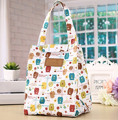 itemer bolsa de almuerzo aislamiento térmico enfriador de portátil bolso de mano plegable bolsa para el almuerzo bolsa de almacenamiento multifunción 18*18*25cm couleurs5