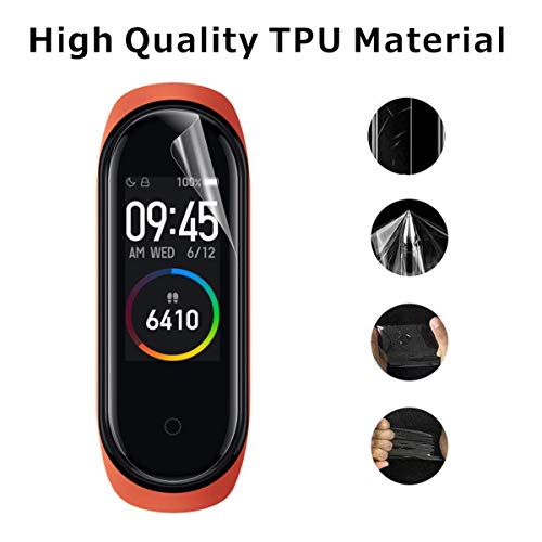 iTieTie 6-Unidades Protector de Pantalla Mi Band 4, Suave TPU, Ultra Claro, Anti-rasguños, Protector de Pantalla de película Suave TPU para Xiaomi Mi Band 4