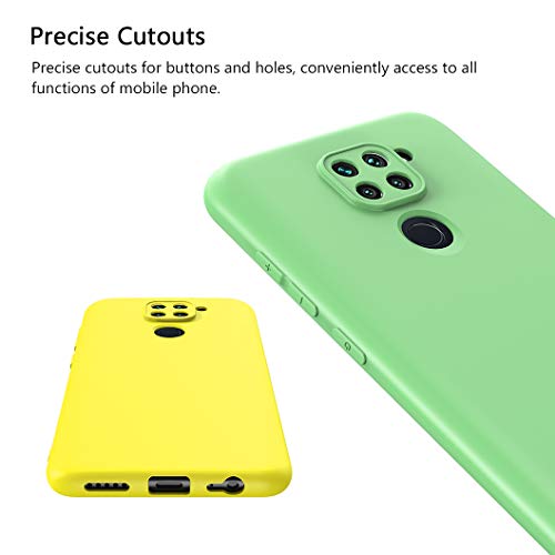 ivoler 10 x Funda para Xiaomi Redmi Note 9, Ultra Fina Carcasa Silicona TPU Protector Flexible Funda (Negro, Gris, Azul Oscuro, Azul Cielo, Azul, Verde, Rosa, Rojo, Amarillo, Marrón)